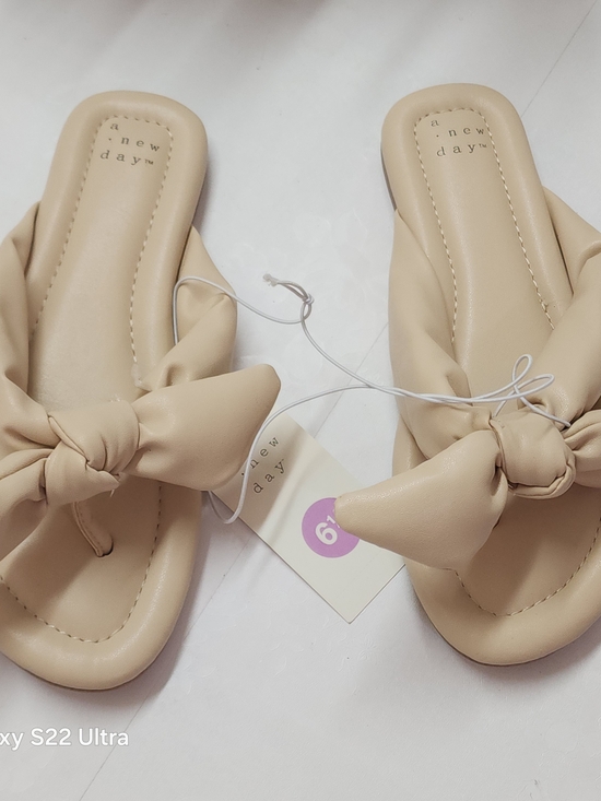 A.New Day Shoes - a new day Cream Knot Slide Sandals - Women